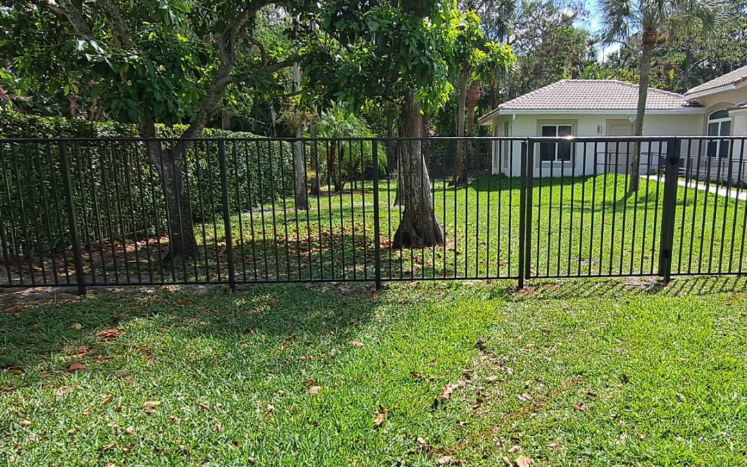 Check Out Our Recent Mechanical Aluminum Fence Installations!