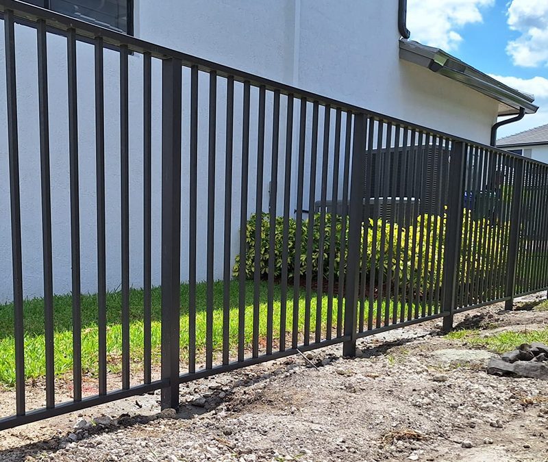 WR1 Bronze Mechanical Aluminum Fence & Gates – Miramar, FL – Marbella Community