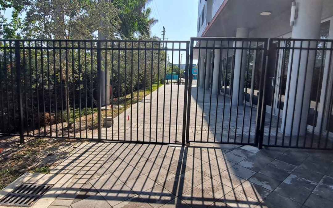 6′ Black Mechanical Aluminum Fence/Gates – Wilton Manors, FL – Equality Park