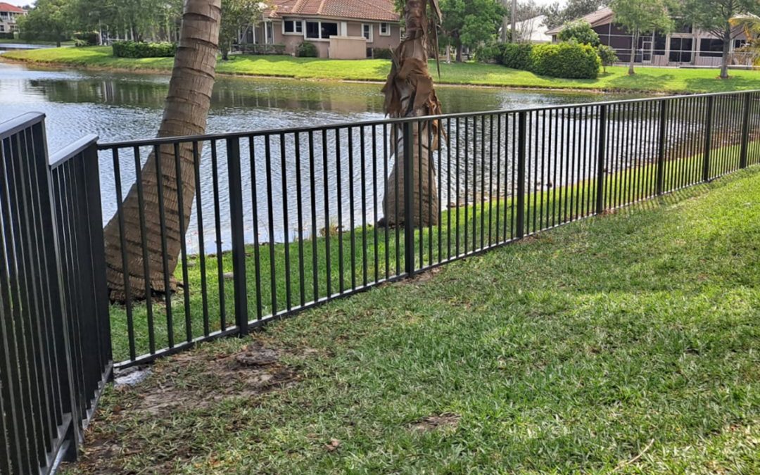 4′ Bronze Mechanical Aluminum Fence & Gates – Parkland, FL