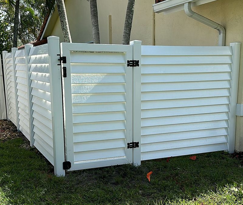 PVC Fence Installation – Vinyl Fence Installation – Louvered PVC Fence – Residential Fence Installation