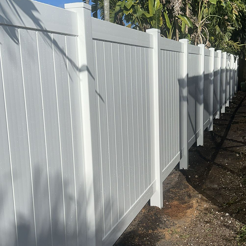 PVC Privacy Fence - PVC Fence - Residential Fence Installation - Post ...
