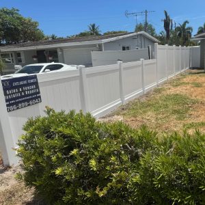 New PVC Privacy Fence in Broward County
