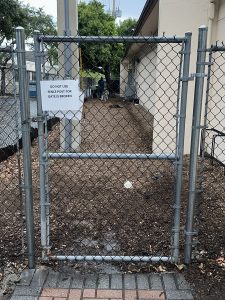 Small Fence Repair on Galvanized Chainlink Fence at Commercial Property in Hollywood, FL
