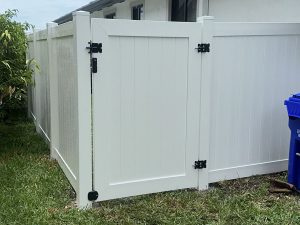 PVC Privacy Fence with Walk Gates in Pembroke Pines
