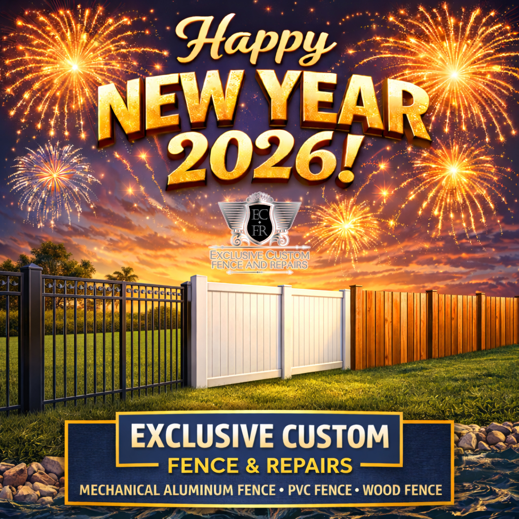 Happy New Year from Exclusive Custom Fence & Repairs!