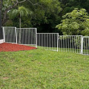 Mechanical Aluminum Fence Installation in Coral Springs