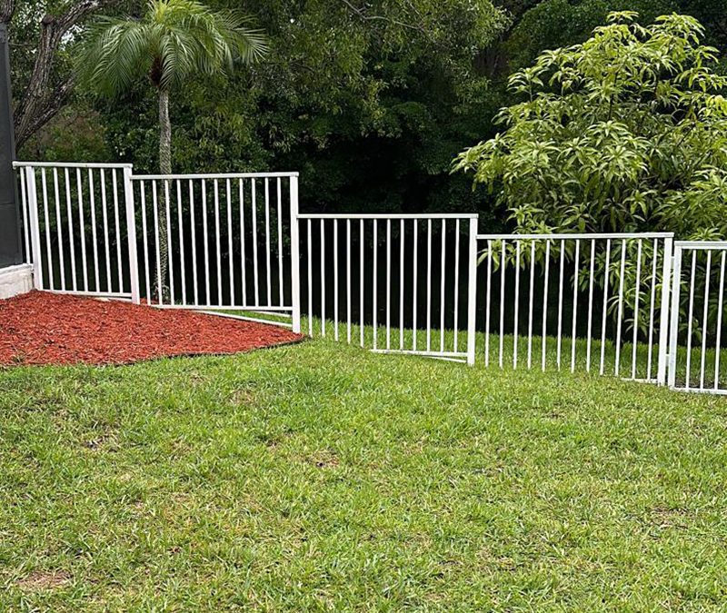 Mechanical Aluminum Fence Installation in Coral Springs